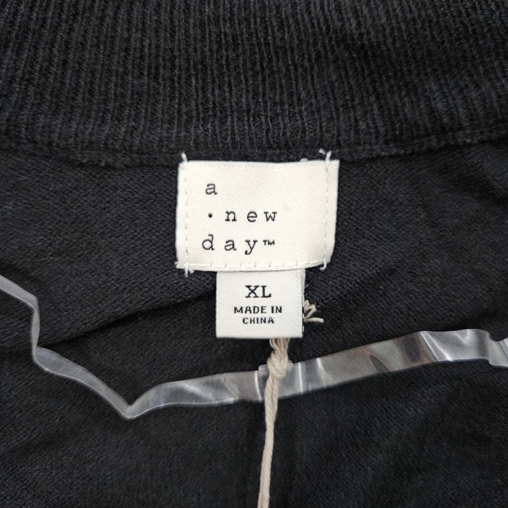 a new day Long Duster Cardigan in Black Women’s Size XL - Picture 6 of 8